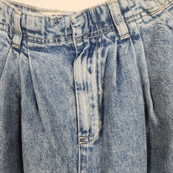 Free People Boho Equinox Denim Trouser Open Sky High Rise Super Wide Leg 27 - Picture 8 of 16